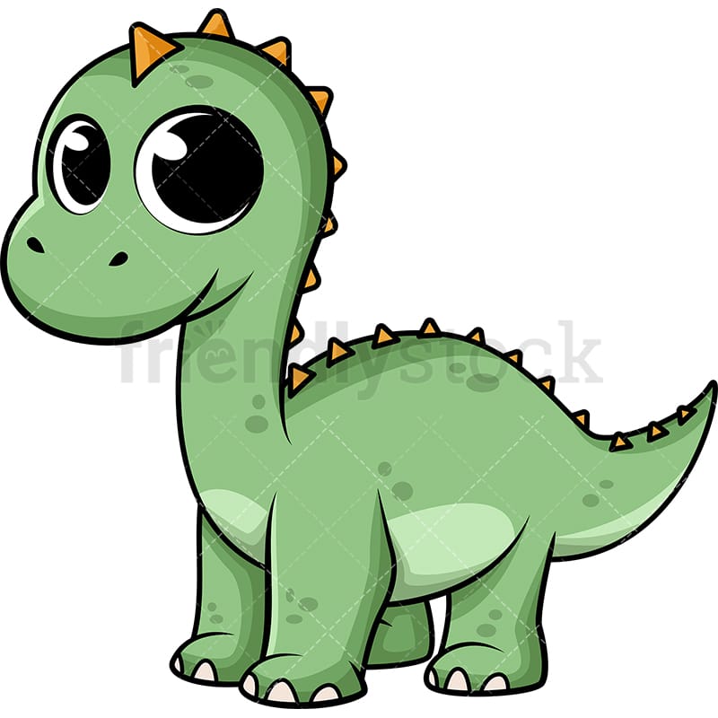 Cute Baby Dinosaur Cartoon Vector Clipart FriendlyStock