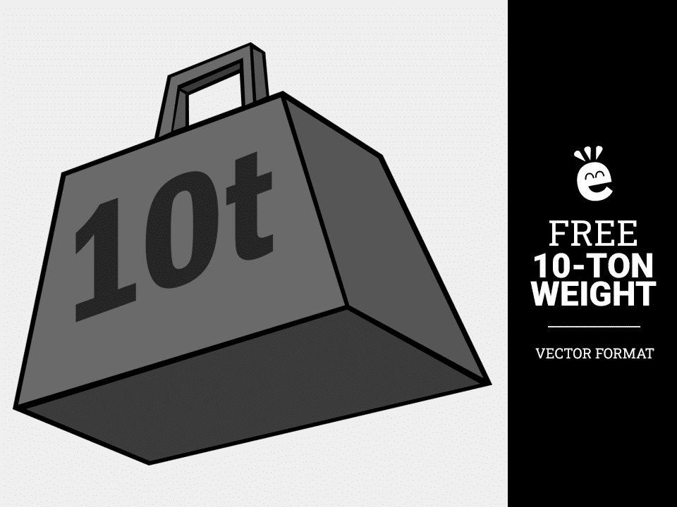 10T Metal Weight - Free Vector Graphic