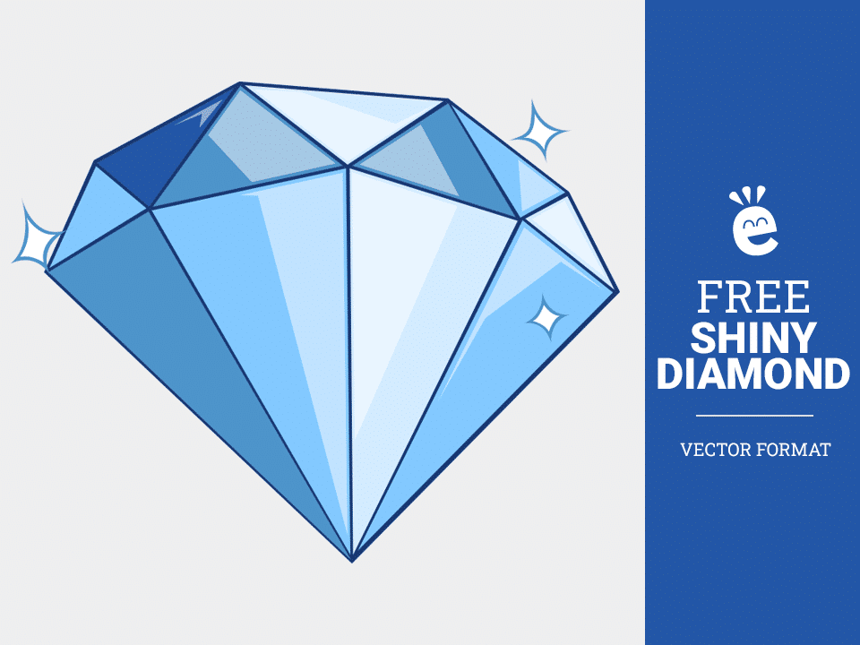 Shiny Blue Diamond - Free Vector Graphics