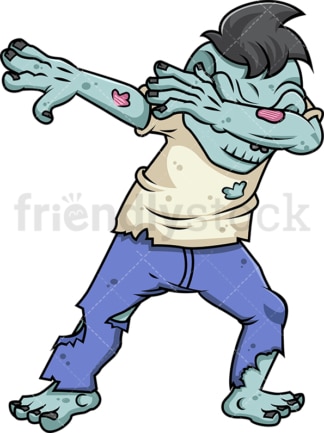 Male zombie doing the dab. PNG - JPG and vector EPS file formats (infinitely scalable).