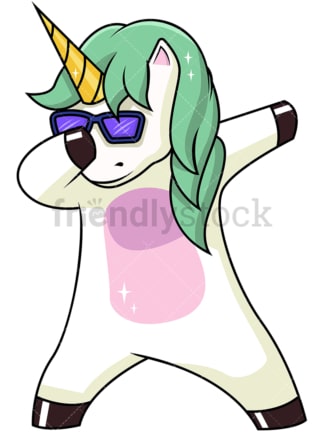 Unicorn doing the dab. PNG - JPG and vector EPS file formats (infinitely scalable).
