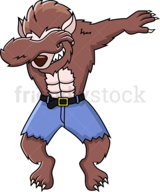 Werewolf doing the dab. PNG - JPG and vector EPS file formats (infinitely scalable).