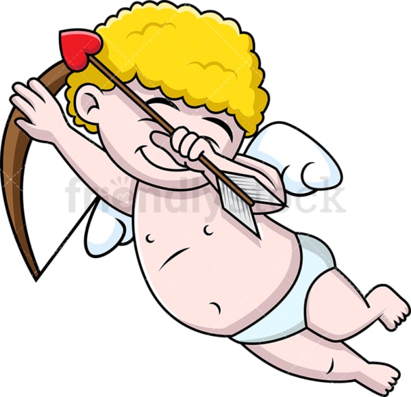 Cupid doing the dab. PNG - JPG and vector EPS file formats (infinitely scalable).