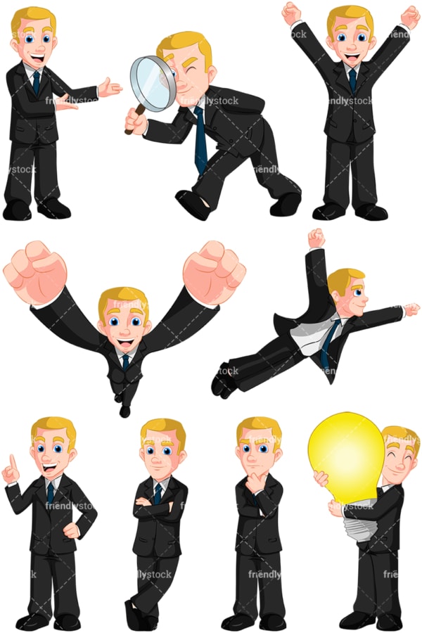 Businessman collection no3 - Images isolated on transparent background. PNG