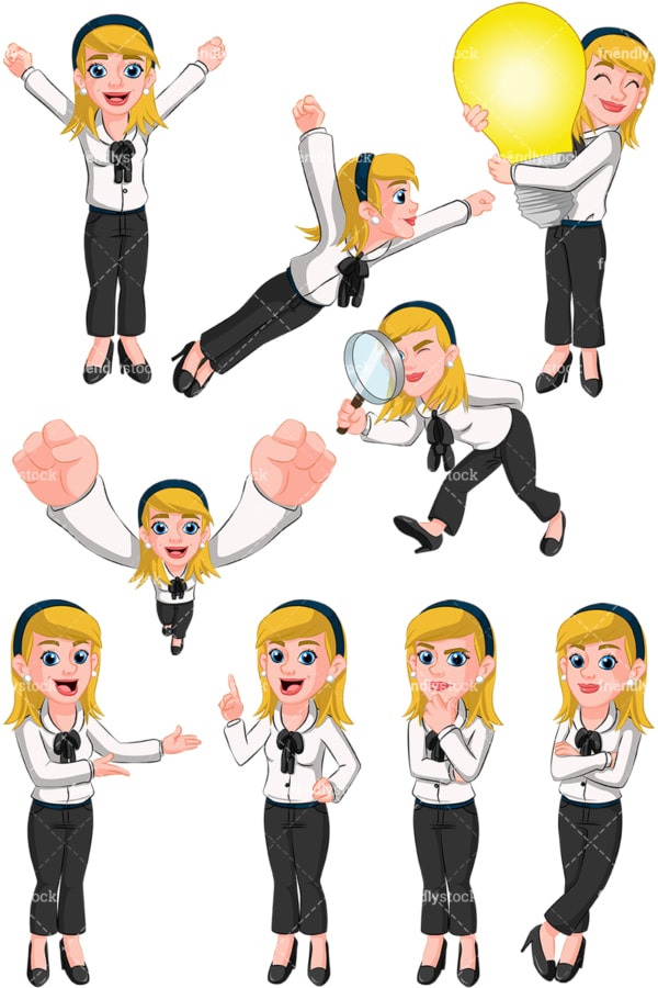 Businesswoman collection no3 - Images isolated on transparent background. PNG