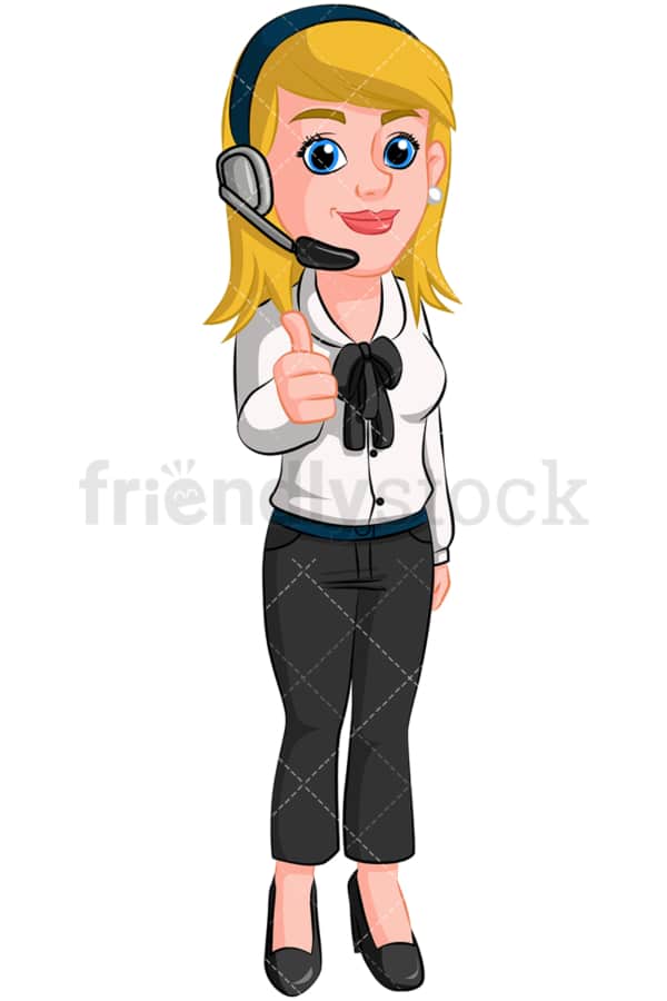 Business woman wearing headset - Image isolated on transparent background. PNG