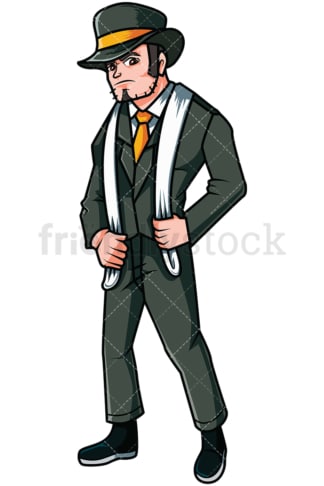 Gangster from the 1920s - Image isolated on transparent background. PNG