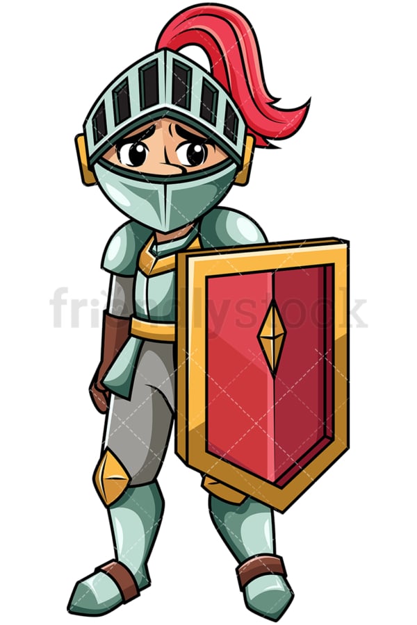 Defeated humiliated knight. PNG - JPG and vector EPS file formats (infinitely scalable). Image isolated on transparent background.