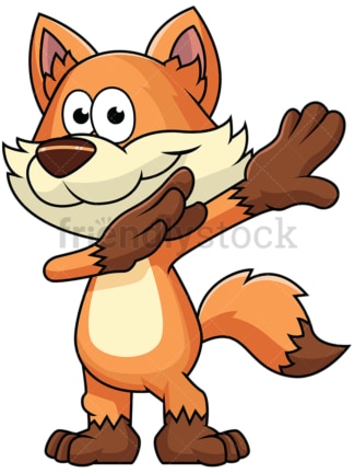 Dabbing fox - Image isolated on white background. Transparent PNG and vector (infinitely scalable) EPS