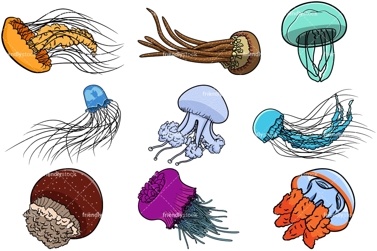 Download Jellyfish Cartoon Vector Clipart - FriendlyStock
