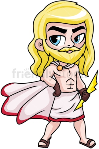 Zeus (jupiter) father of gods. PNG - JPG and vector EPS file formats (infinitely scalable). Image isolated on transparent background.