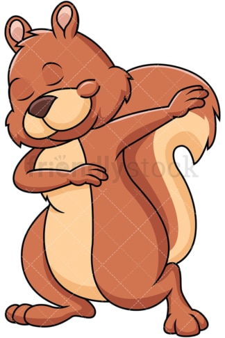 Dabbing squirrel. PNG - JPG and vector EPS file formats (infinitely scalable). Image isolated on transparent background.