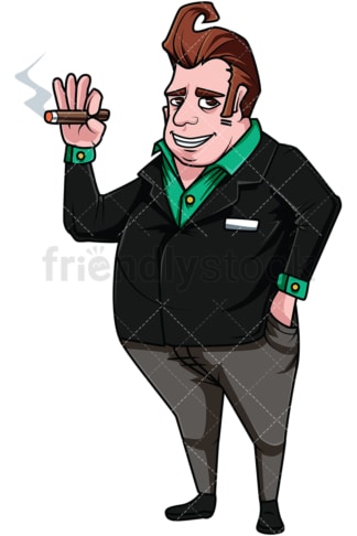 Rich boss man. PNG - JPG and vector EPS file formats (infinitely scalable). Image isolated on transparent background.