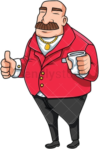 Boss man thumbs up. PNG - JPG and vector EPS file formats (infinitely scalable). Image isolated on transparent background.