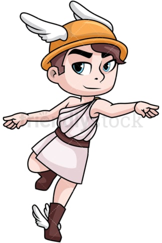 Hermes messenger of the gods. PNG - JPG and vector EPS file formats (infinitely scalable). Image isolated on transparent background.
