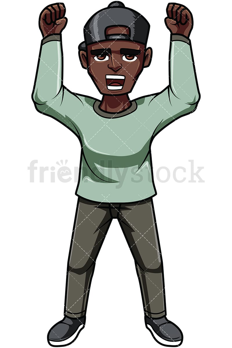 Man Holding Protest Sign Cartoon Vector Clipart - FriendlyStock