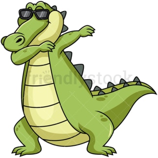Dabbing alligator. PNG - JPG and vector EPS file formats (infinitely scalable). Image isolated on transparent background.