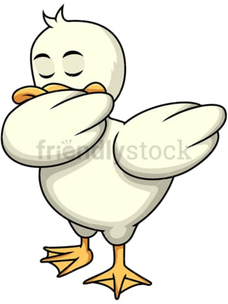 Dabbing duck. PNG - JPG and vector EPS file formats (infinitely scalable). Image isolated on transparent background.