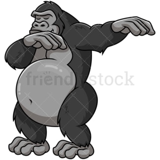 Dabbing gorilla. PNG - JPG and vector EPS file formats (infinitely scalable). Image isolated on transparent background.