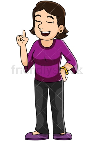 Woman making point. PNG - JPG and vector EPS file formats (infinitely scalable). Image isolated on transparent background.