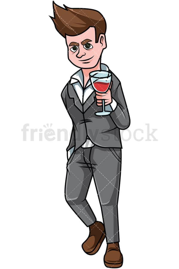 Young boss man. PNG - JPG and vector EPS file formats (infinitely scalable). Image isolated on transparent background.
