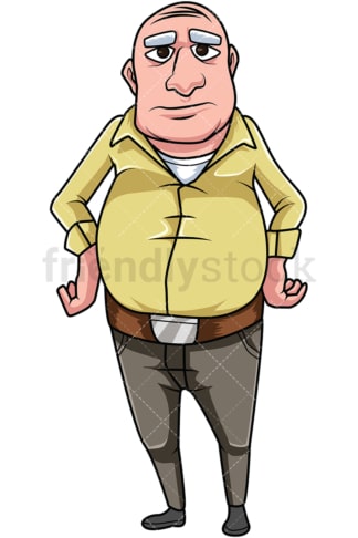 Disappointed boss man. PNG - JPG and vector EPS file formats (infinitely scalable). Image isolated on transparent background.