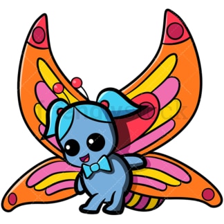 Adorable female butterfly. PNG - JPG and vector EPS file formats (infinitely scalable). Image isolated on transparent background.
