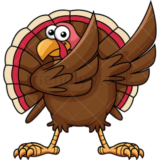 Dabbing turkey. PNG - JPG and vector EPS file formats (infinitely scalable). Image isolated on transparent background.