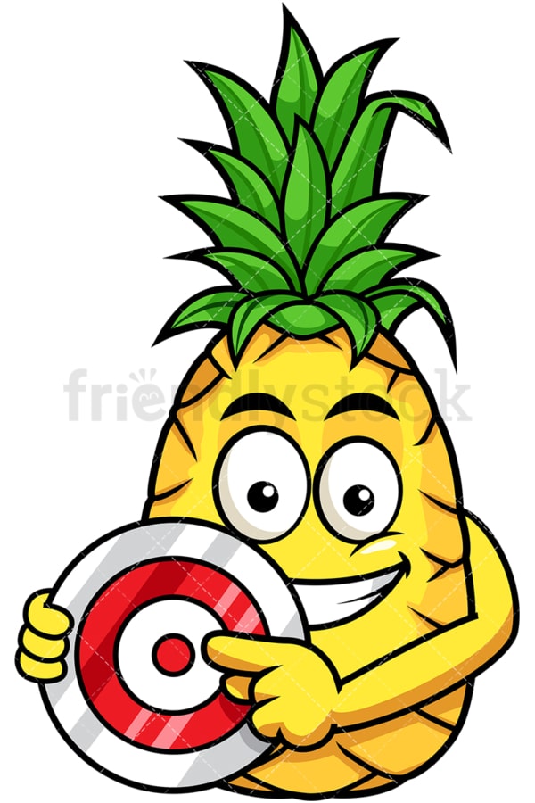 Hawaiian Pineapple Drinking Mojito Cartoon Vector Clipart FriendlyStock