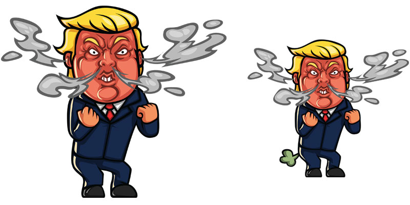 Angry Donald Trump