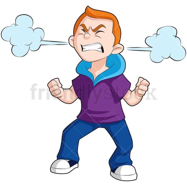 Angry kid. PNG - JPG and vector EPS (infinitely scalable). Image isolated on transparent background.