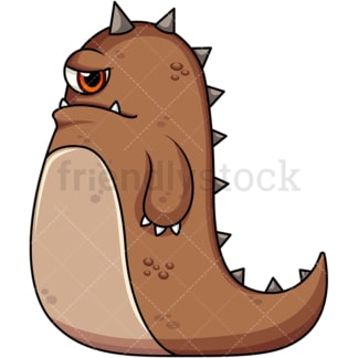 Brown monster. PNG - JPG and vector EPS (infinitely scalable). Image isolated on transparent background.