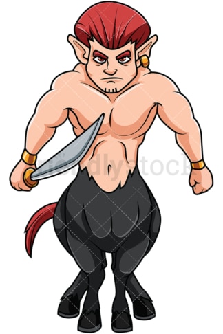 Fierce centaur. PNG - JPG and vector EPS file formats (infinitely scalable). Image isolated on transparent background.