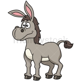 Happy donkey. PNG - JPG and vector EPS file formats (infinitely scalable). Image isolated on transparent background.