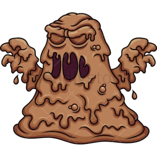 Mud monster. PNG - JPG and vector EPS (infinitely scalable). Image isolated on transparent background.