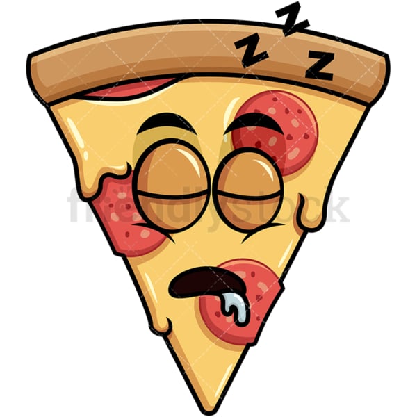 Cunning Evil Face Pizza Emoji Cartoon Vector Clipart FriendlyStock