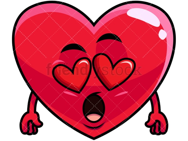 Amour Coeur Emoji Cartoon Vector Clipart Friendlystock