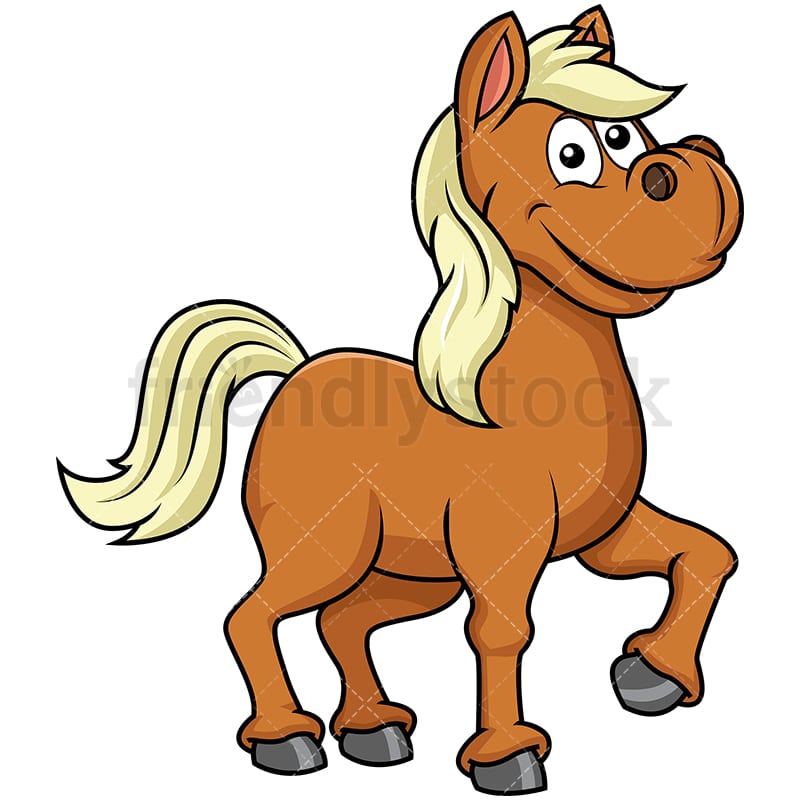 Download Happy Horse Cartoon Vector Clipart - FriendlyStock