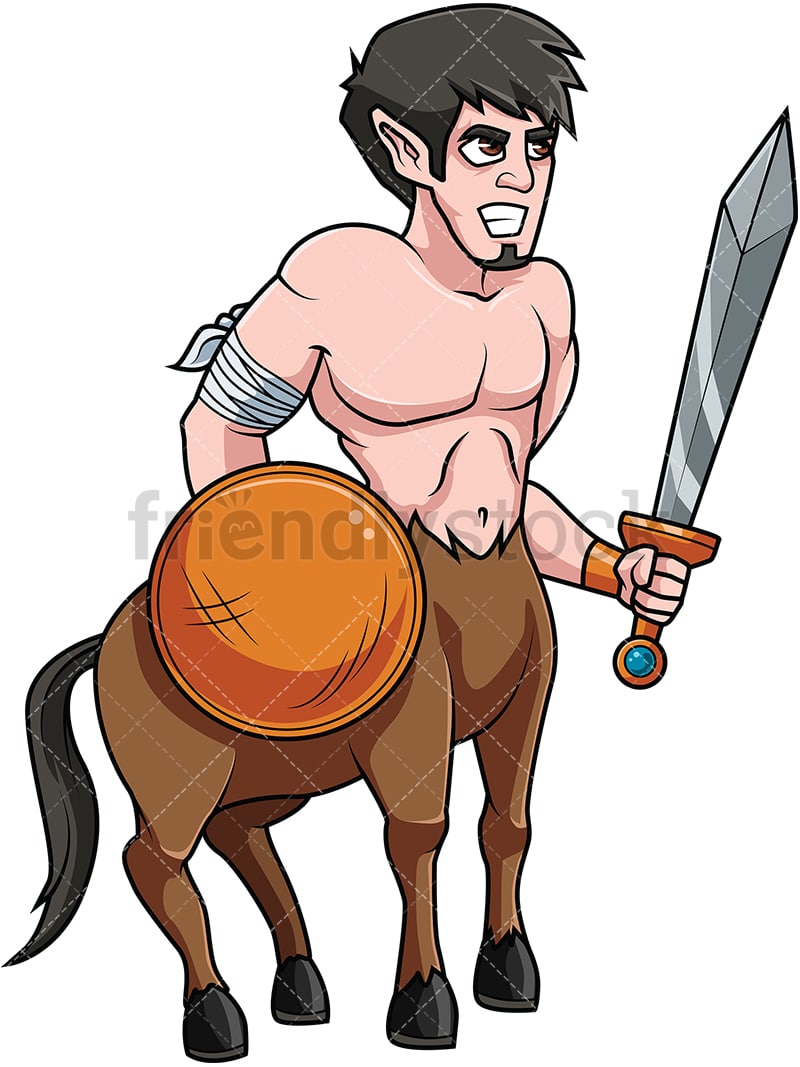 Fierce Centaur Cartoon Vector Clipart - FriendlyStock