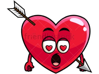 Lovestruck heart emoticon. PNG - JPG and vector EPS file formats (infinitely scalable). Image isolated on transparent background.