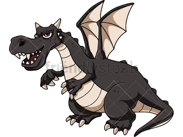 Fierce dragon. PNG - JPG and vector EPS file formats (infinitely scalable). Image isolated on transparent background.