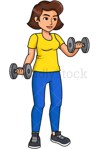 Woman lifting weights. PNG - JPG and vector EPS file formats (infinitely scalable). Image isolated on transparent background.