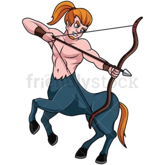 Centaur archer. PNG - JPG and vector EPS file formats (infinitely scalable). Image isolated on transparent background.