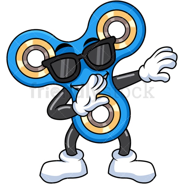 Dabbing fidget spinner. PNG - JPG and vector EPS file formats (infinitely scalable). Image isolated on transparent background.