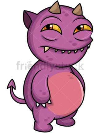 Evil monster. PNG - JPG and vector EPS (infinitely scalable). Image isolated on transparent background.
