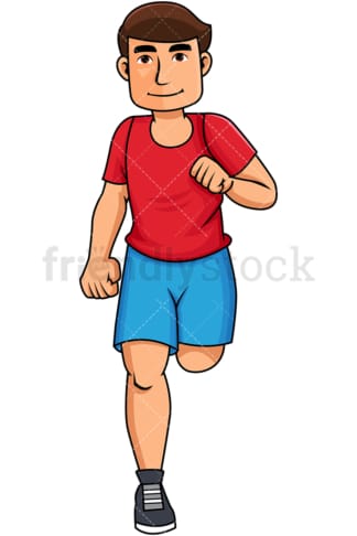 Fit man jogging. PNG - JPG and vector EPS file formats (infinitely scalable). Image isolated on transparent background.