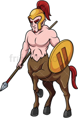 Armored centaur warrior. PNG - JPG and vector EPS file formats (infinitely scalable). Image isolated on transparent background.
