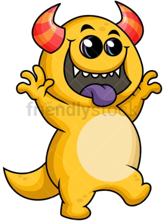 Funny monster. PNG - JPG and vector EPS (infinitely scalable). Image isolated on transparent background.