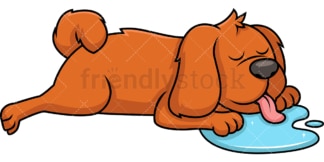 Dog sleeping and drooling. PNG - JPG and vector EPS file formats (infinitely scalable). Image isolated on transparent background.