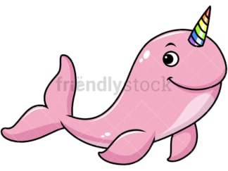 Whale unicorn. PNG - JPG and vector EPS file formats (infinitely scalable). Image isolated on transparent background.
